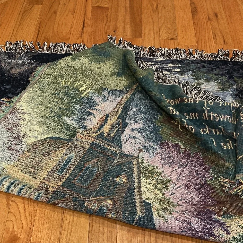 Blanket Nicky Boehme Church In The Country 50‎ x 60 Woven Tapestry Throw Faith